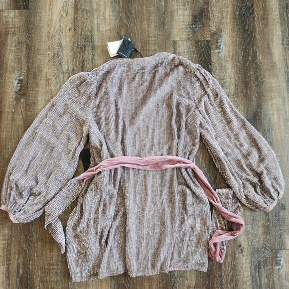 Retrofete Gabrielle Robe Dress in Dusty Lilac Size Small Sequins NWT - Picture 7 of 12